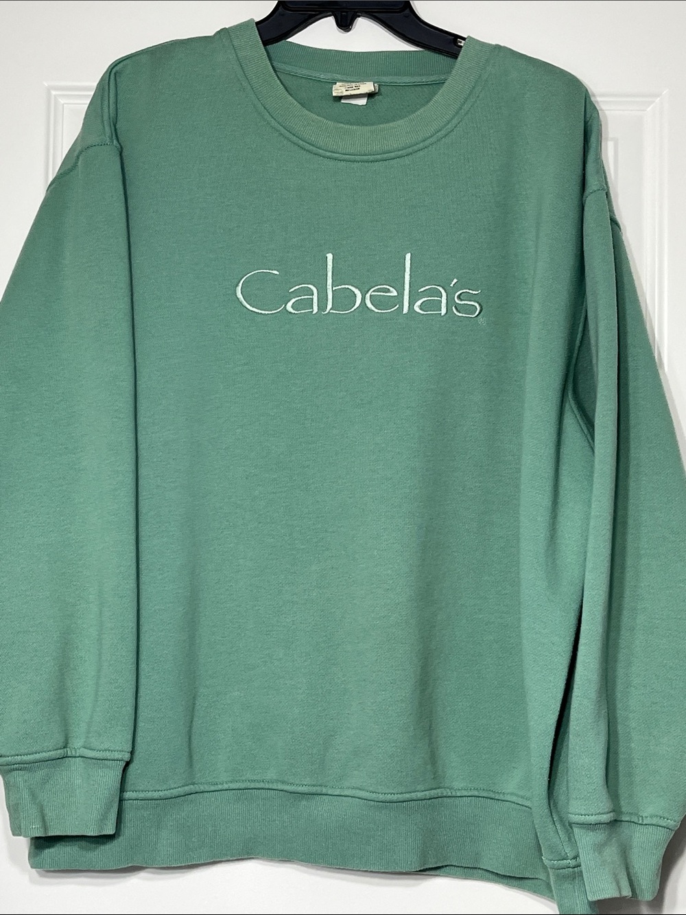 Cabela’s Embroidered Logo Crewneck Sweatshirt Green 2XL Hunting Outdoor